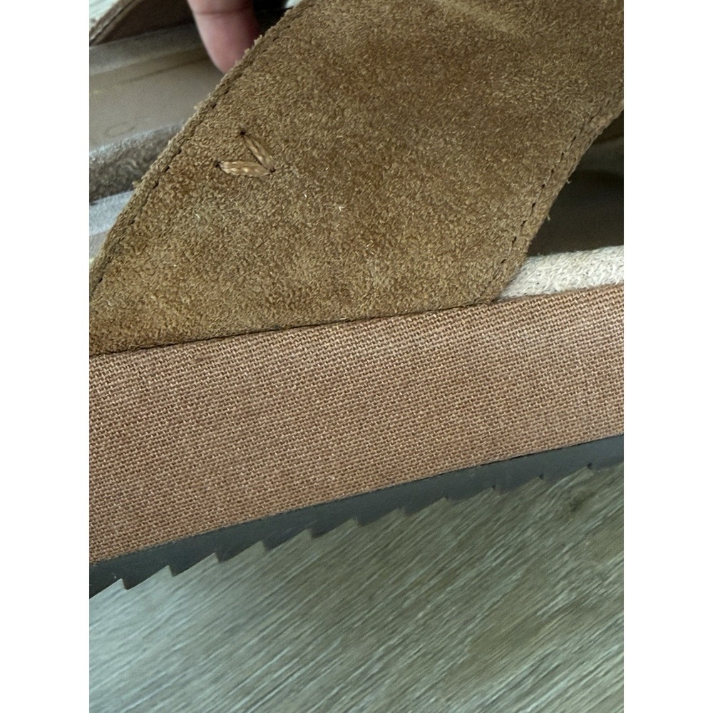 Vionic Womens Hayden Slide Sandals 8.5M Brown Toffee Suede Straps Platform - Picture 4 of 6